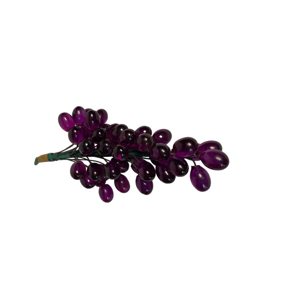 Vintage Lucite/Acrylic Grape Bunch Cluster Purple MCM